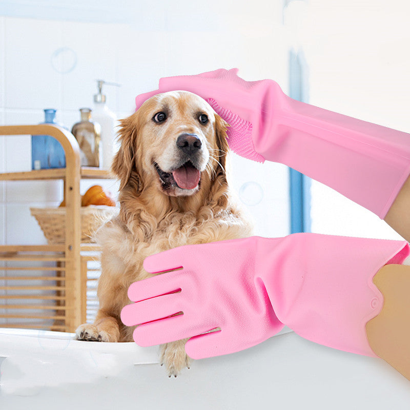 Best Selling Gentle Pet Grooming Anti Scratch Bathing Gloves