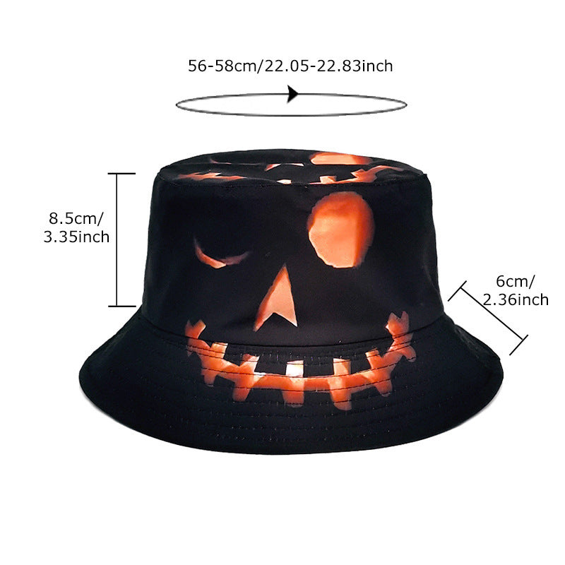 Cartoon Pumpkin Printed Fisherman Halloween Hat