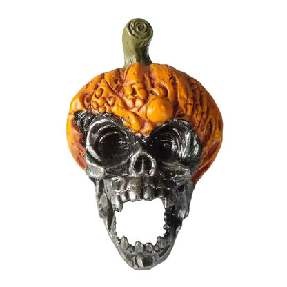 Hand Painted Halloween Pumpkin Skull Resin Craft Decoration Ornament