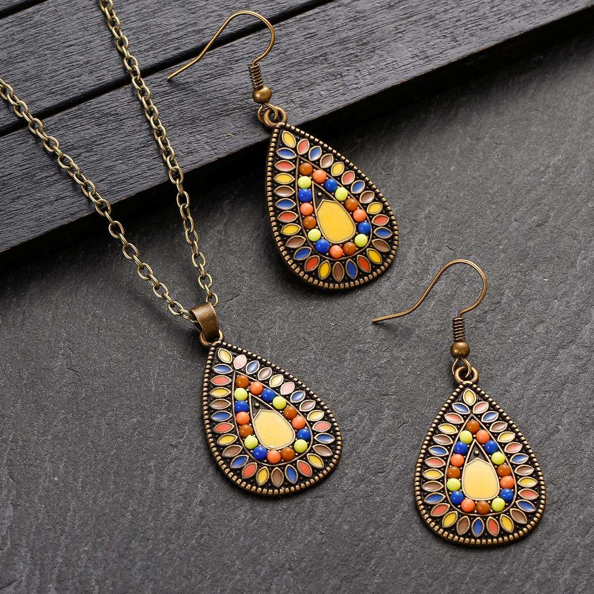 Bohemian Style Colorful Bead Jewelry Set